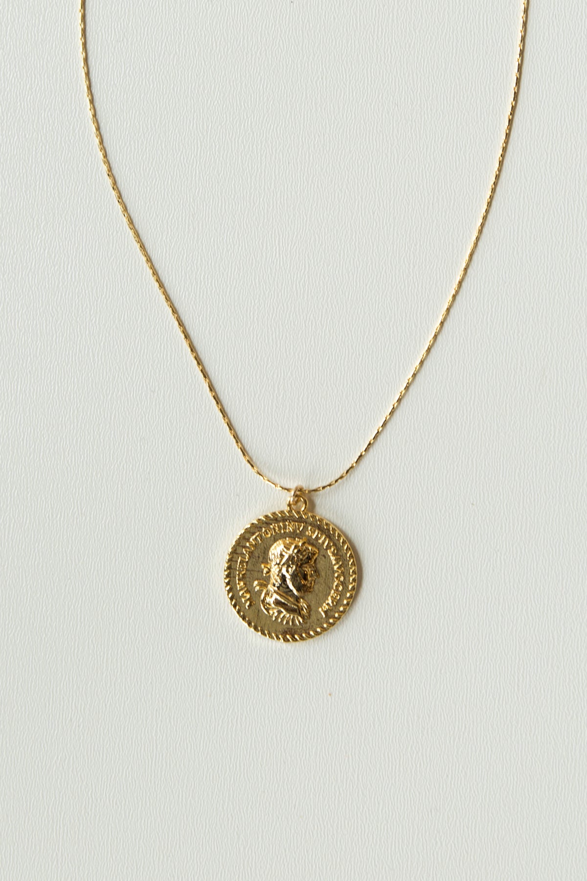 mode, double layer coin necklace- large coin