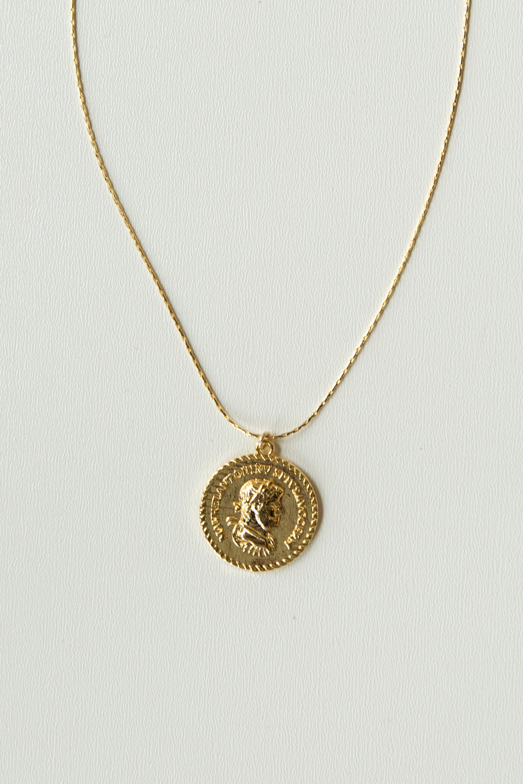 mode, double layer coin necklace- large coin