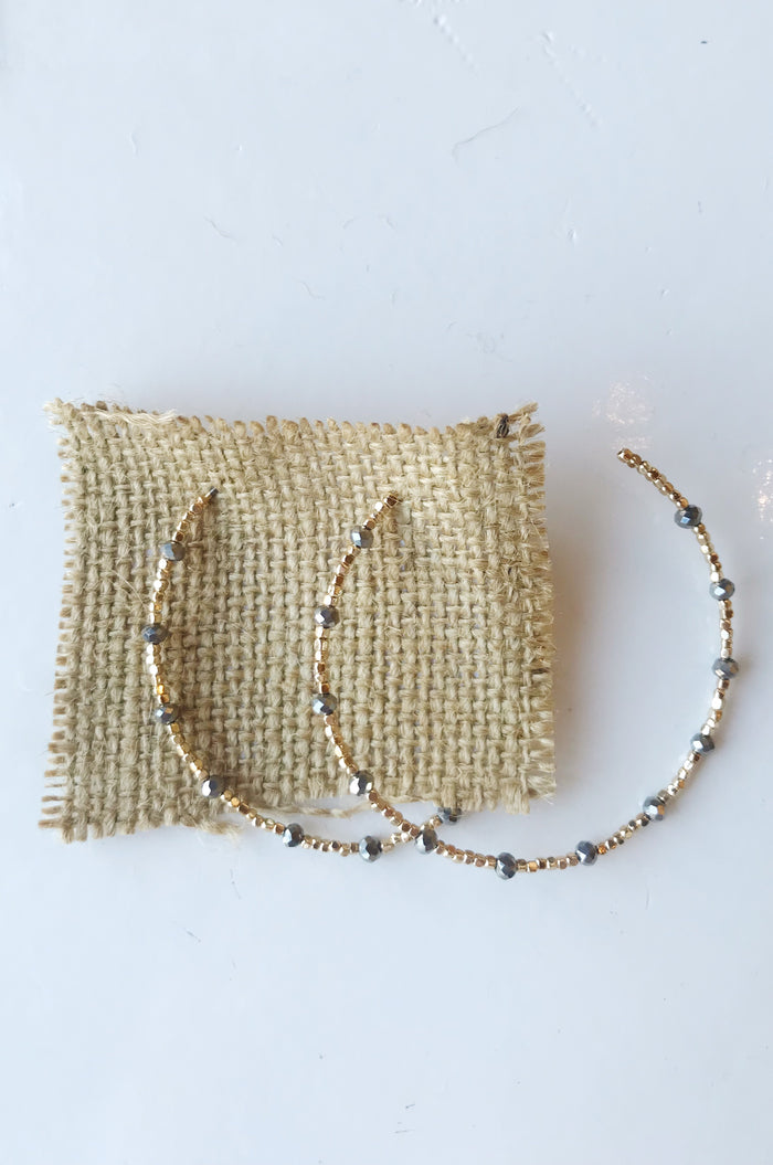 mode, real world beaded hoop