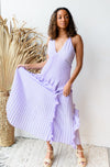 mode, I beg and I pleat maxi dress