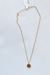 mode, golden necklace