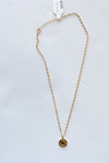 mode, golden necklace