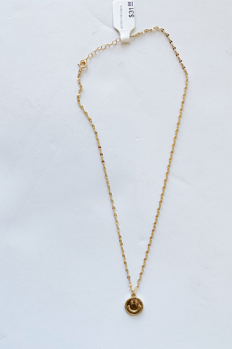 mode, golden necklace