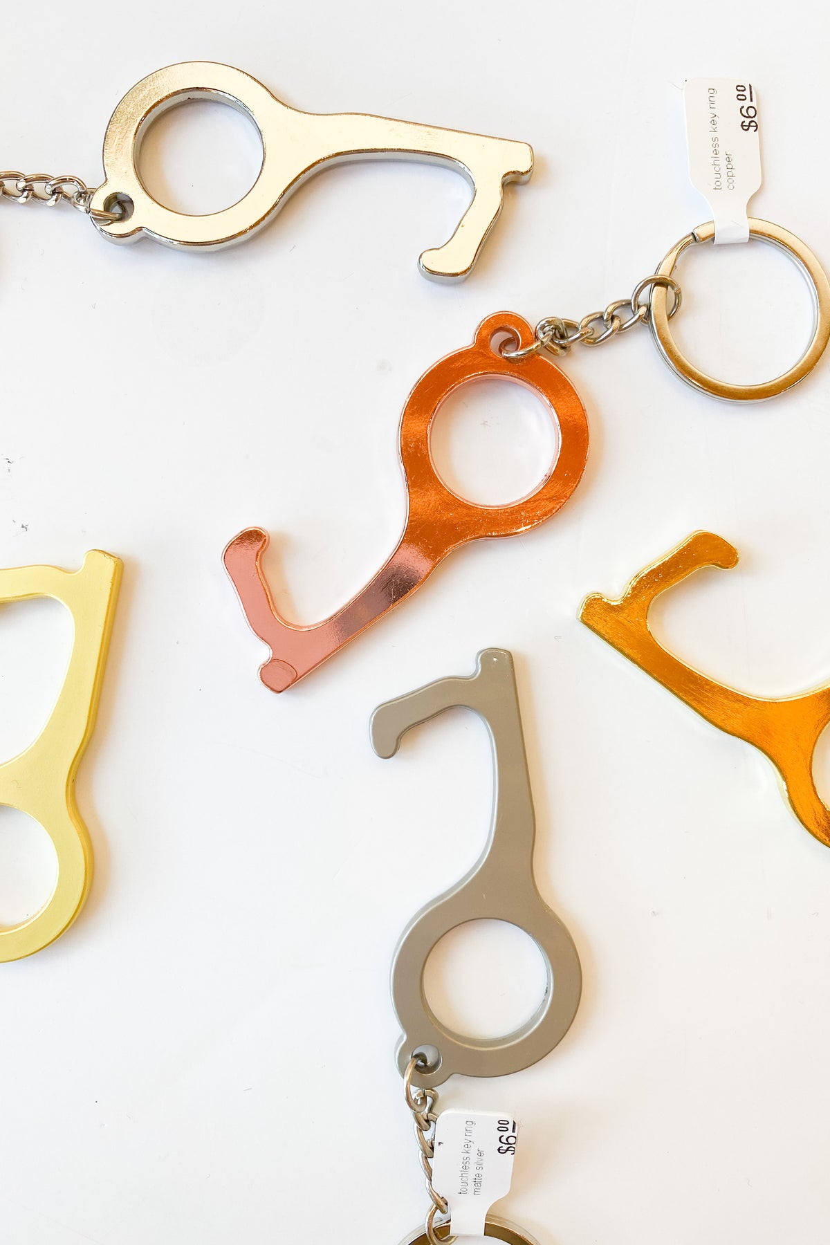 mode, touchless key ring