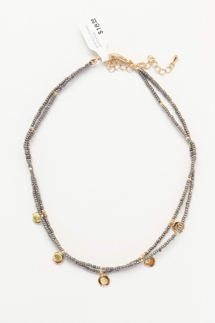 mode, gold disc choker