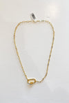 mode, perla link necklace