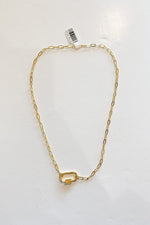 mode, perla link necklace
