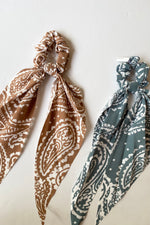mode, paisley ponytail scrunchie