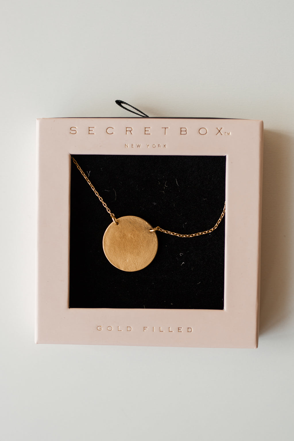 mode, gold filled circle necklace