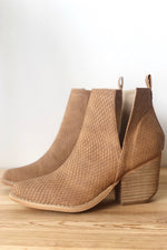 mode, whimsical side slit bootie