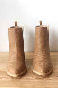 mode, whimsical side slit bootie