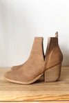 mode, whimsical side slit bootie