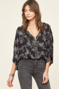 mode, moon dancer woven top