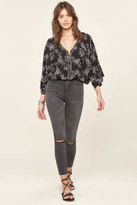 mode, moon dancer woven top