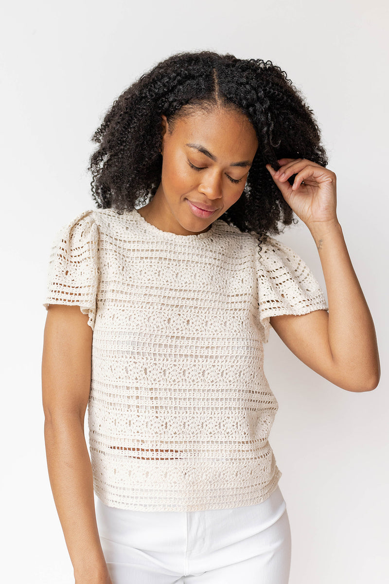 mode, kori crochet top