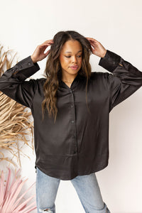 mode, shay satin blouse