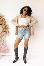 mode, wren super high rise shorts