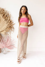 mode, crochet knit skirt