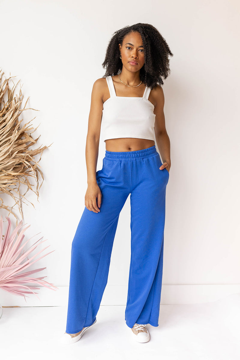 wide leg sweat pants