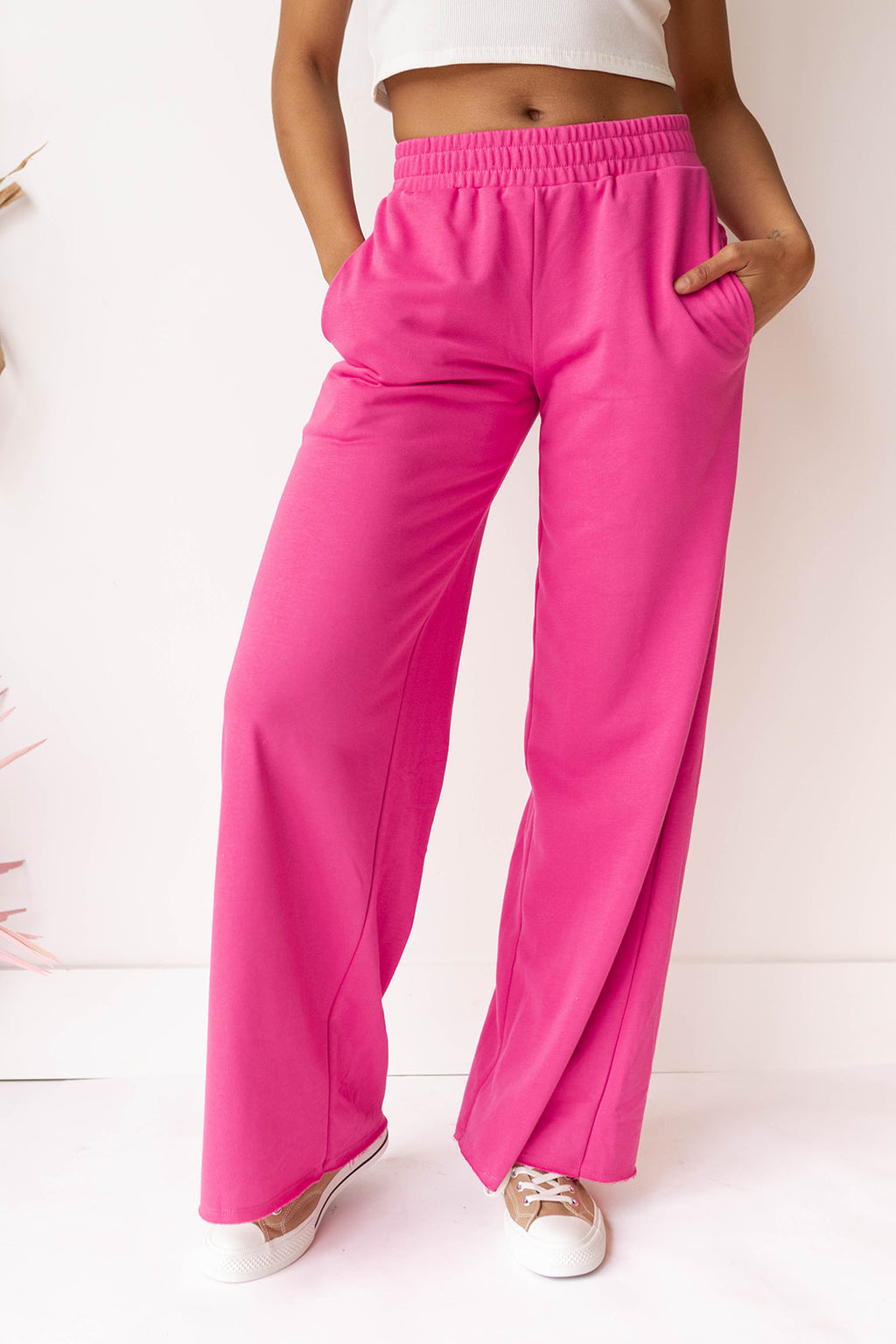 mode, wide leg sweat pants