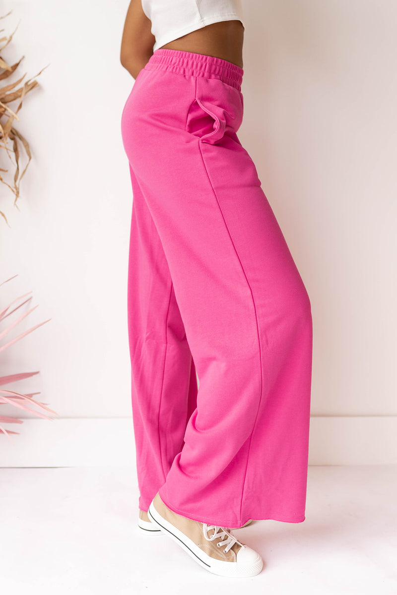 wide leg sweat pants