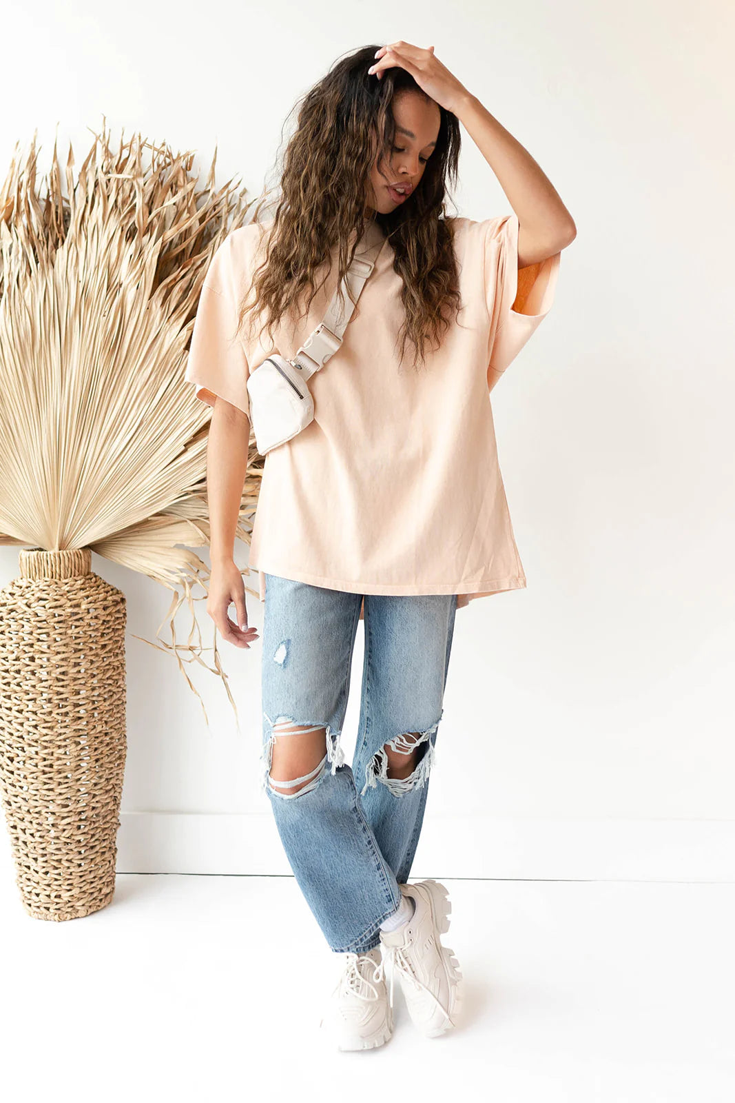 mode, micah oversized tee