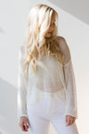 mode, spring neutrals distressed sweater