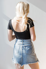 mode, jupiter ribbed button down bodysuit
