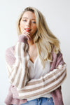 mode, Kandy stripe sleeve cardigan