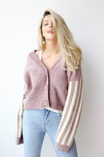 mode, Kandy stripe sleeve cardigan