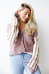 mode, Kandy stripe sleeve cardigan