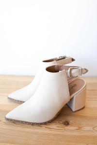 mode, clean slate open heel bootie