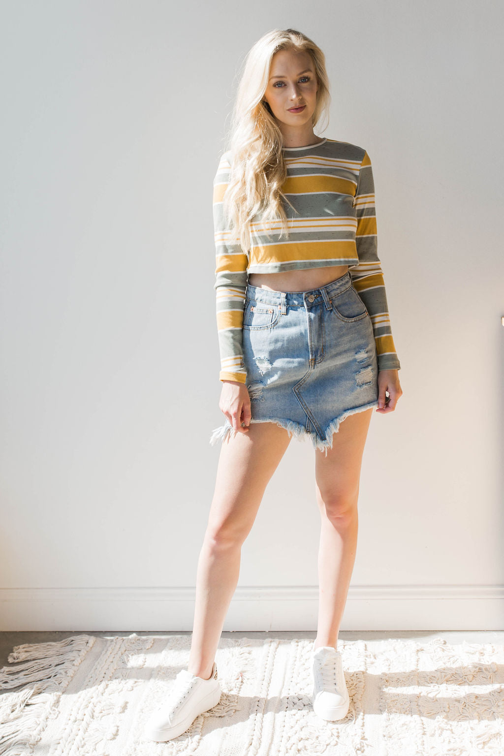 mode, on the horizon knit top