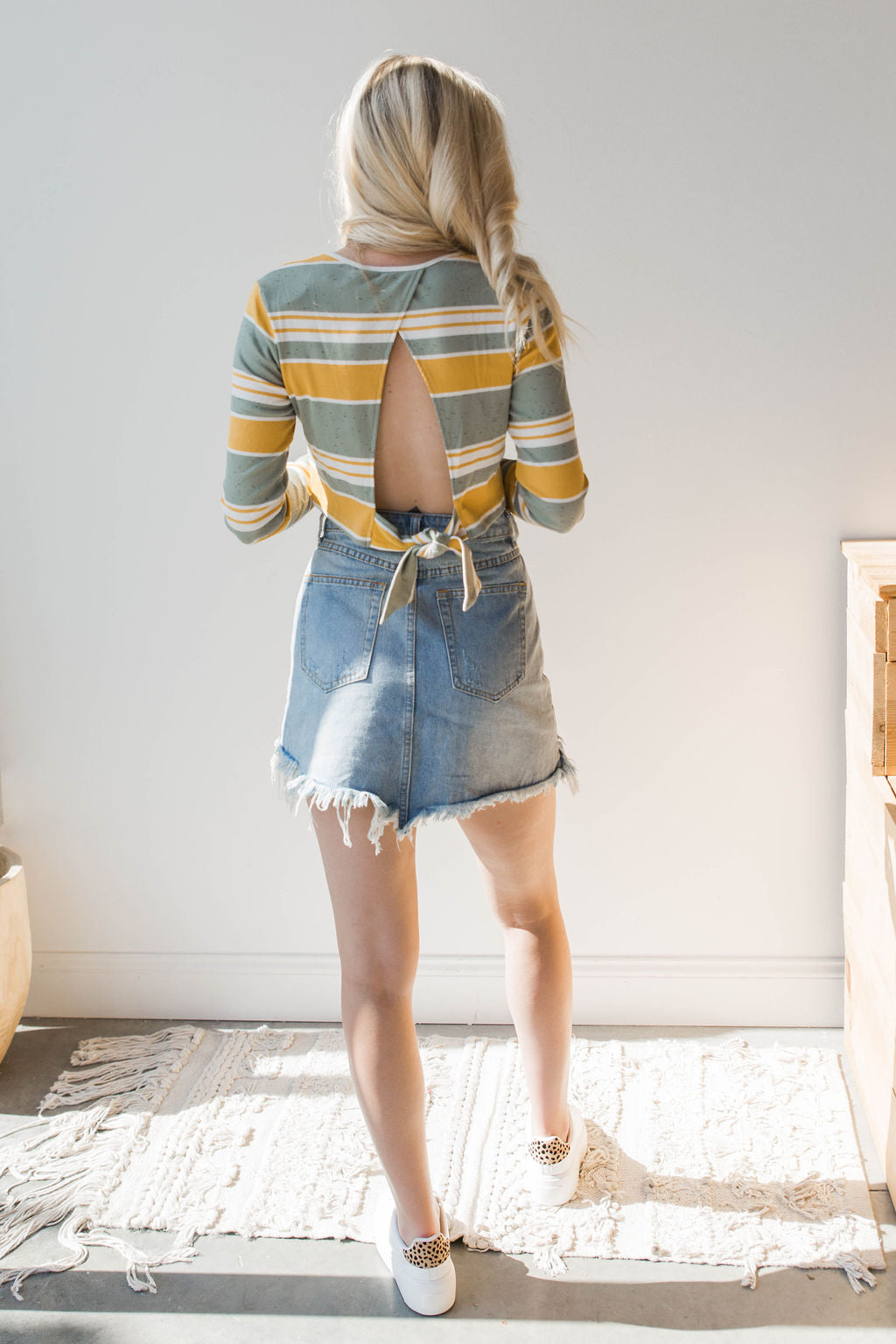 mode, on the horizon knit top
