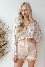 mode, flowers are bloom crop top