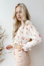 mode, flowers are bloom crop top