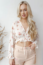 mode, flowers are bloom crop top