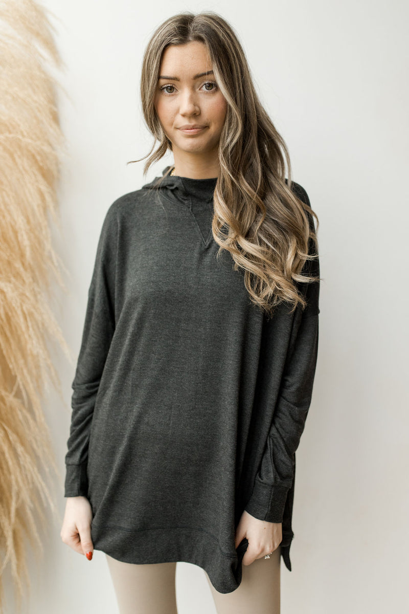 mode, oversized brushed hoodie