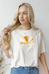 mode, radiate kindness oversized distressed tee
