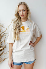 mode, radiate kindness oversized distressed tee