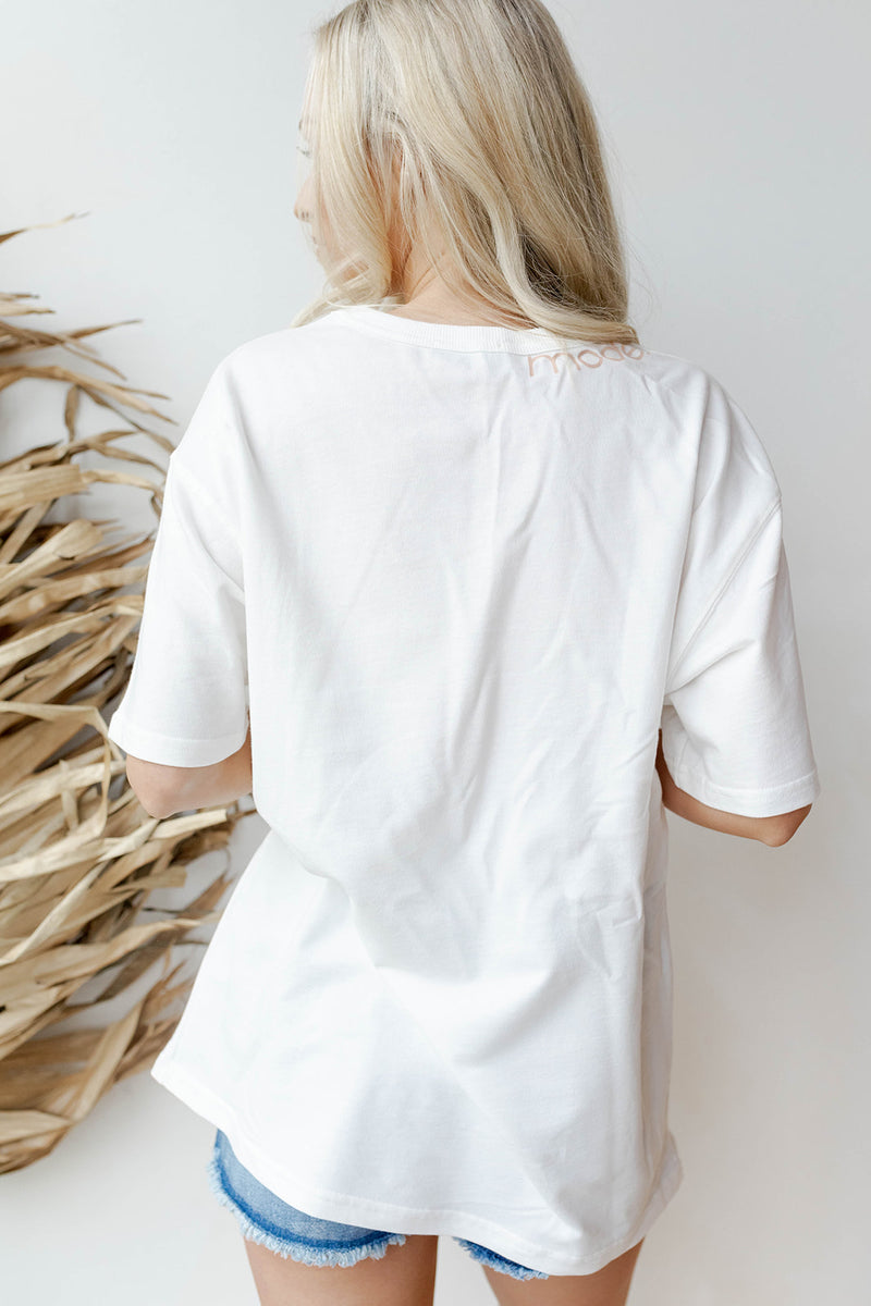 mode, radiate kindness oversized tee