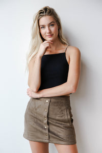 mode, undeniable suede skirt