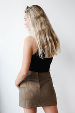 mode, undeniable suede skirt