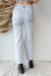mode, gabi crop flare wvn denim pant