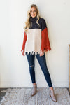 mode, colorblock all day sweater