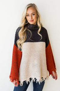 mode, colorblock all day sweater