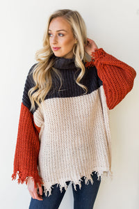 mode, colorblock all day sweater