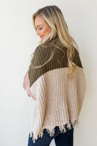 mode, colorblock all day sweater