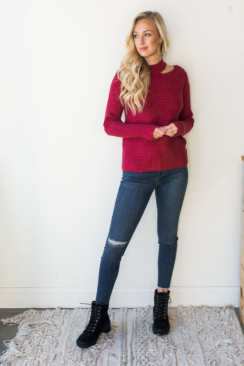 mode, Heather slit sweater