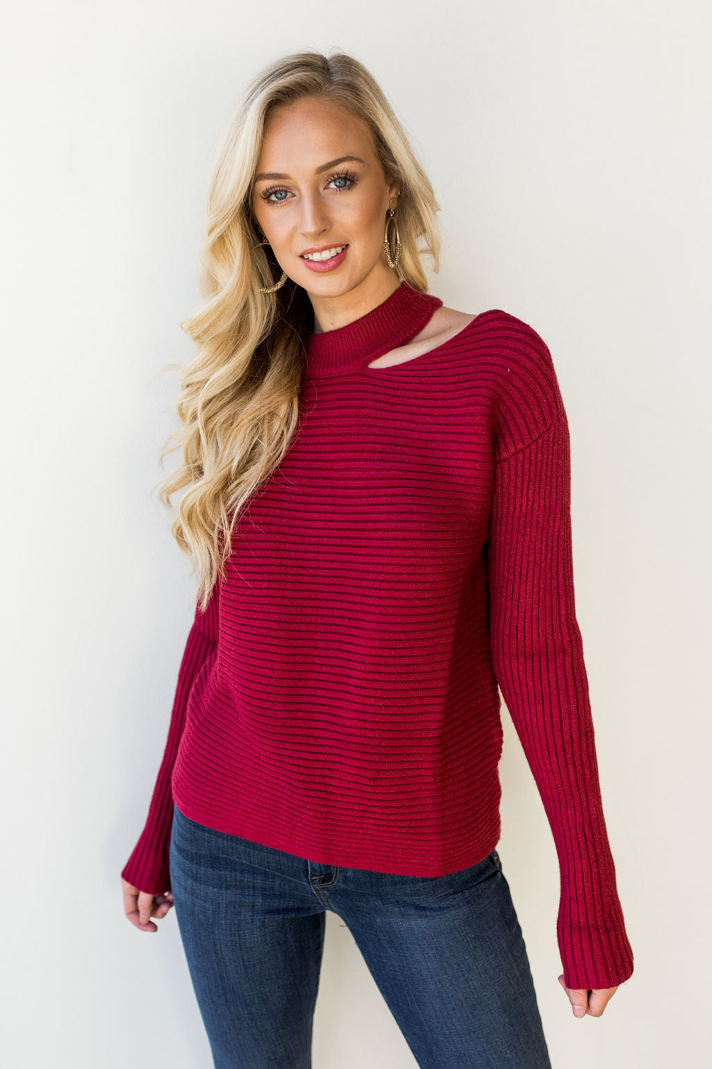 mode, Heather slit sweater